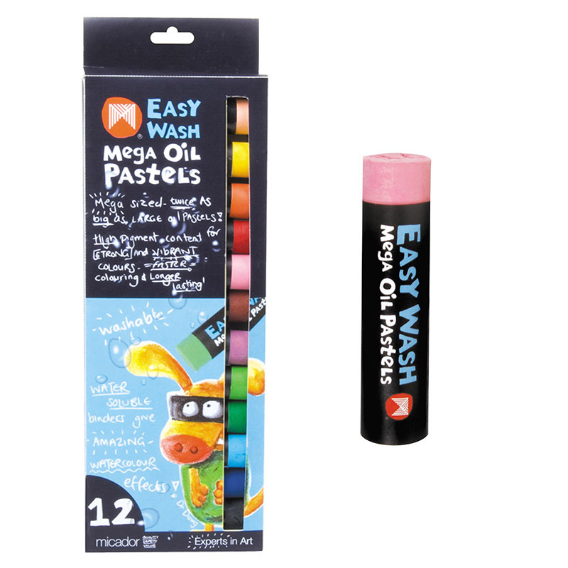 Micador Easy Wash Mega Oil Pastels - 12pk