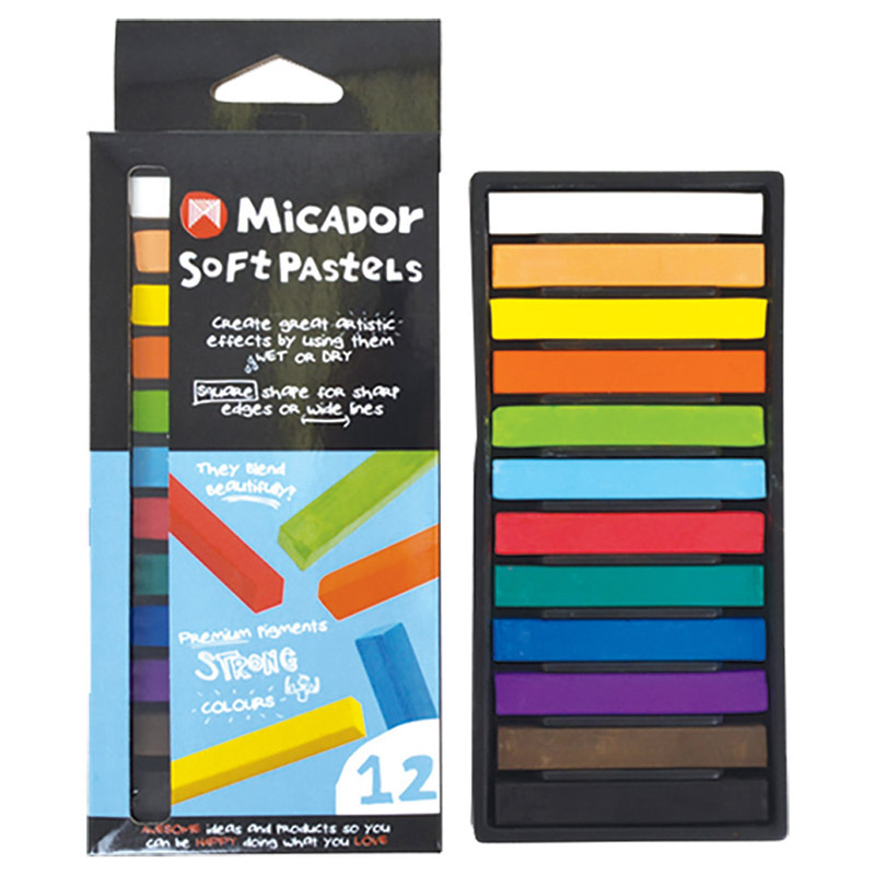 Micador Soft Chalk Pastels - 12pk
