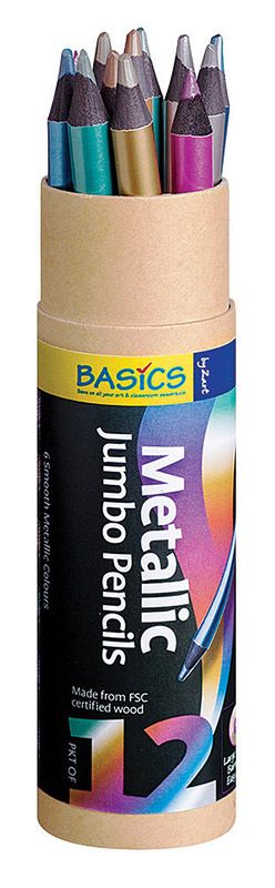 Jumbo Metallic Pencils - 12pk