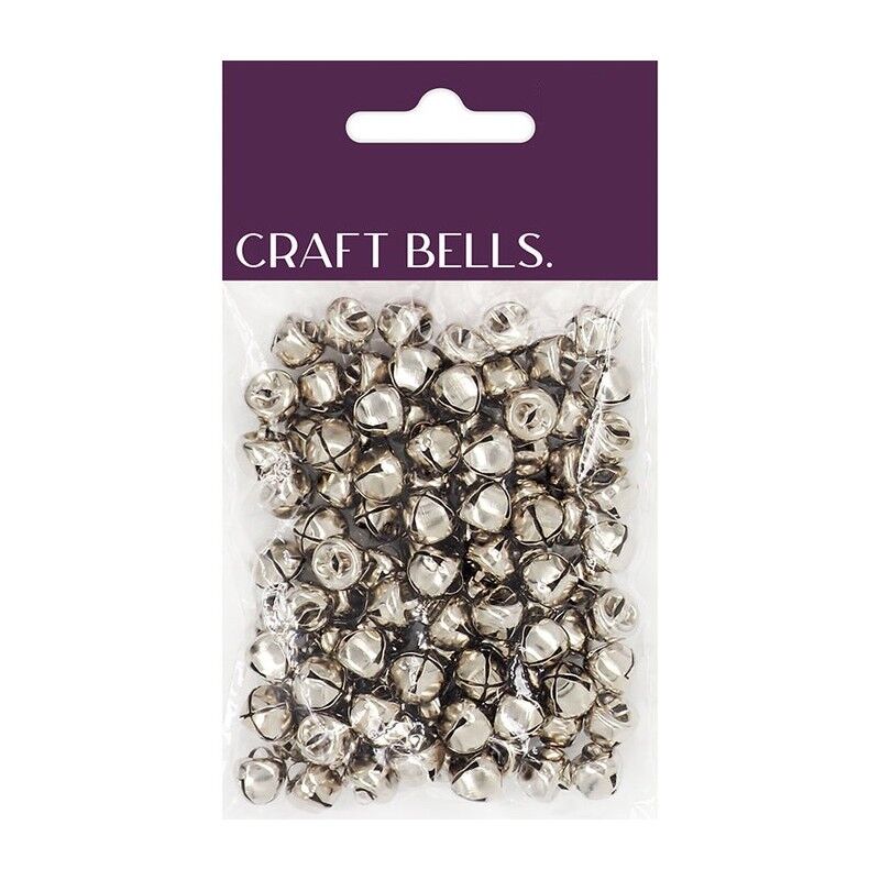 Jingle Bells 10mm Silver - 100pcs