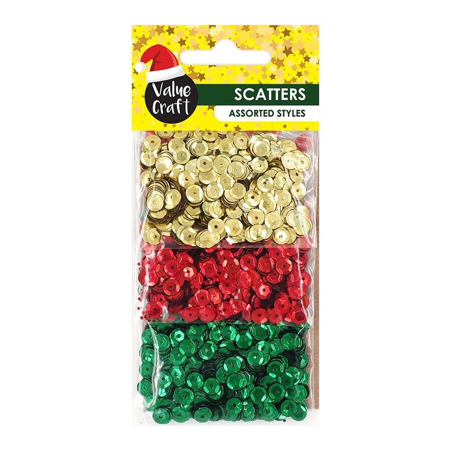>Christmas Sequin Cups 6mm - 21g