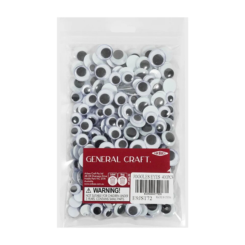 Joggle Eyes Assorted - 400pk