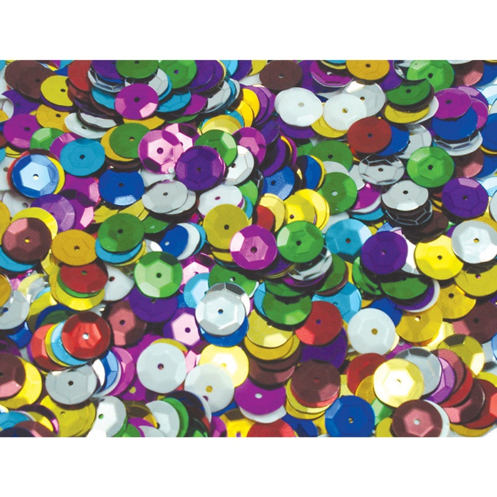 Sequin Cups 10mm Assorted - 50g