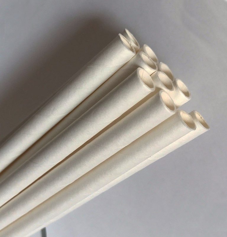 Paper Straws 200mm - White 250pk