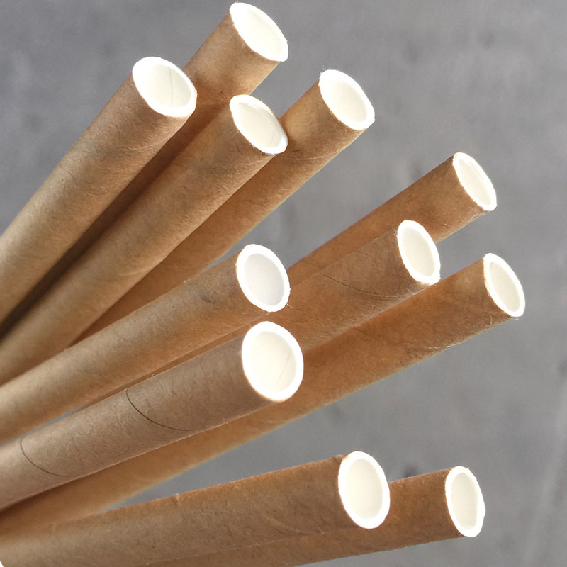 Paper Straws 200mm - Kraft Brown 250pk