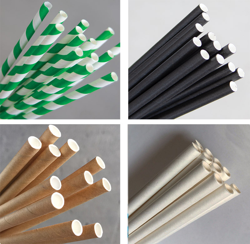 Paper Straws 200mm - Neutral Colours 1000pk
