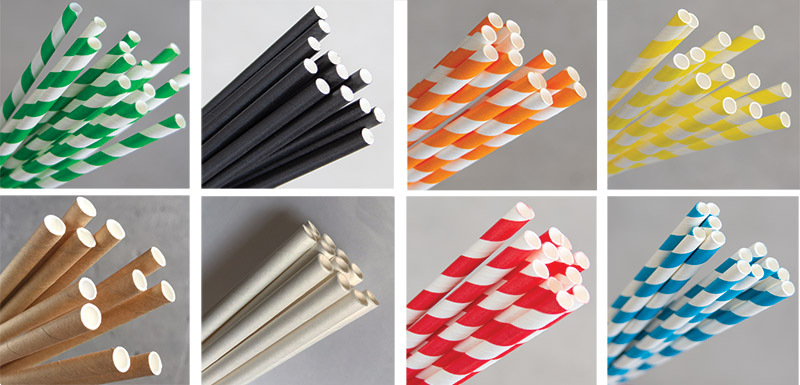 Paper Straws 200mm - Complete Set 2000pk