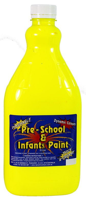 Pre-School & Infants Paint 2L - Fluorescent Yellow