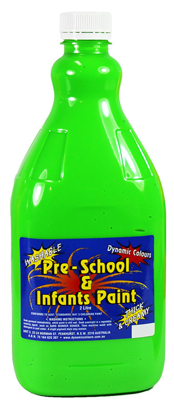 Pre-School & Infants Paint 2L - Fluorescent Green