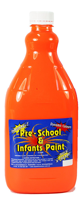 Pre-School & Infants Paint 2L - Fluorescent Orange