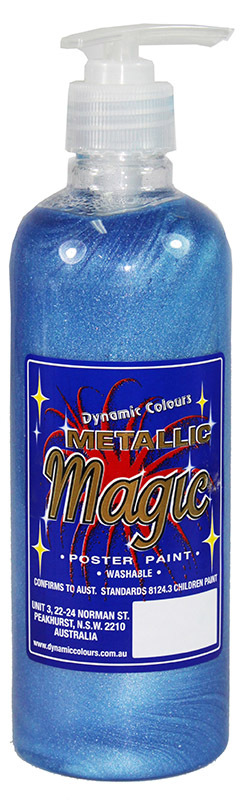 *Metallic Magic Poster Paint 500ml - Blue