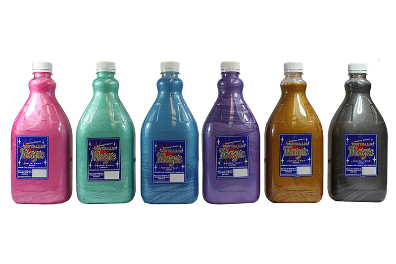 Metallic Magic Poster Paint 2L - Set of 6