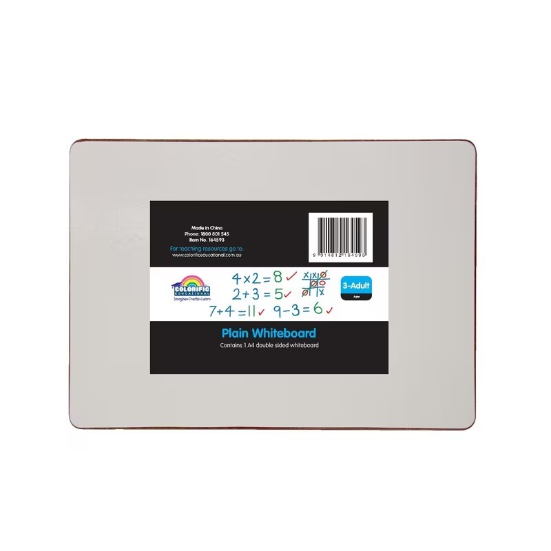 *Whiteboard Slate A4 - Double Sided  220 x 290mm