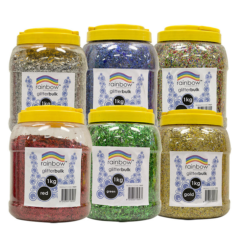 Coarse Glitter 1kg - Set of 6