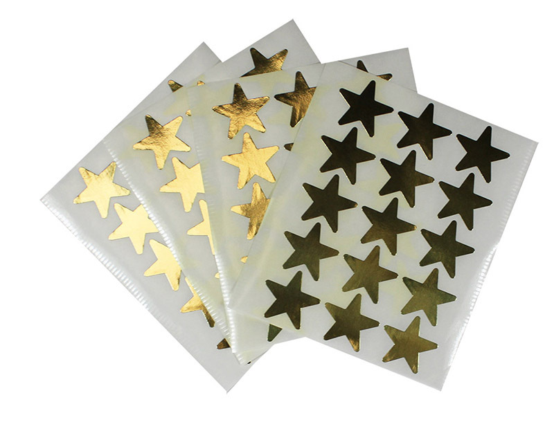 Permanent Star Stickers 20mm Flat 60pk - Gold