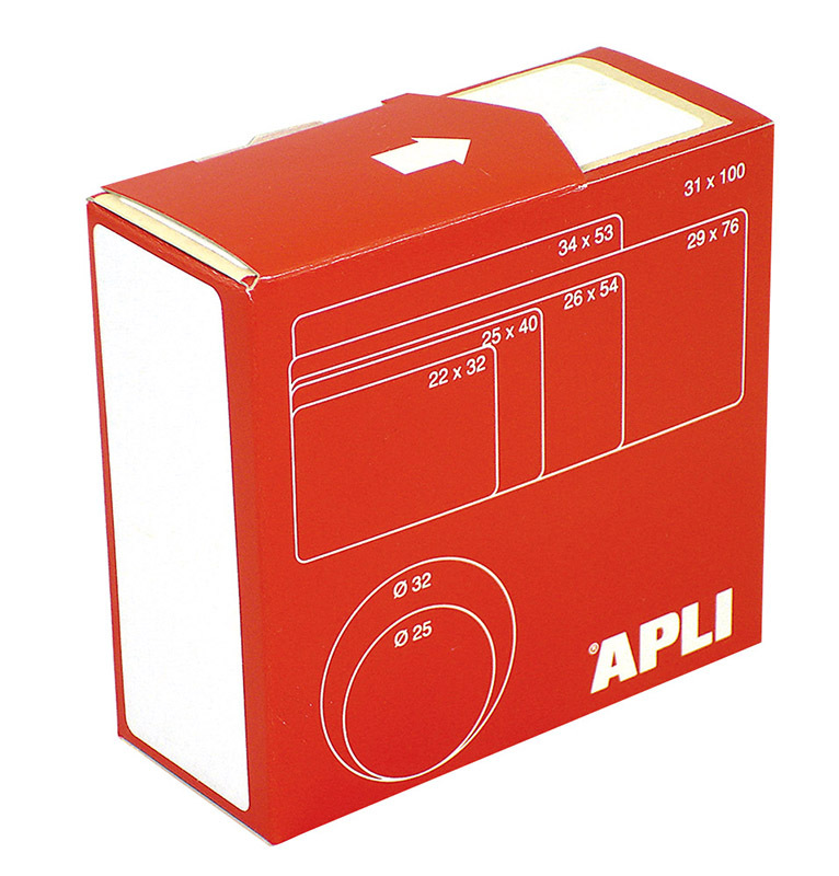 Removable White Labels - 29 x 76mm 180pk