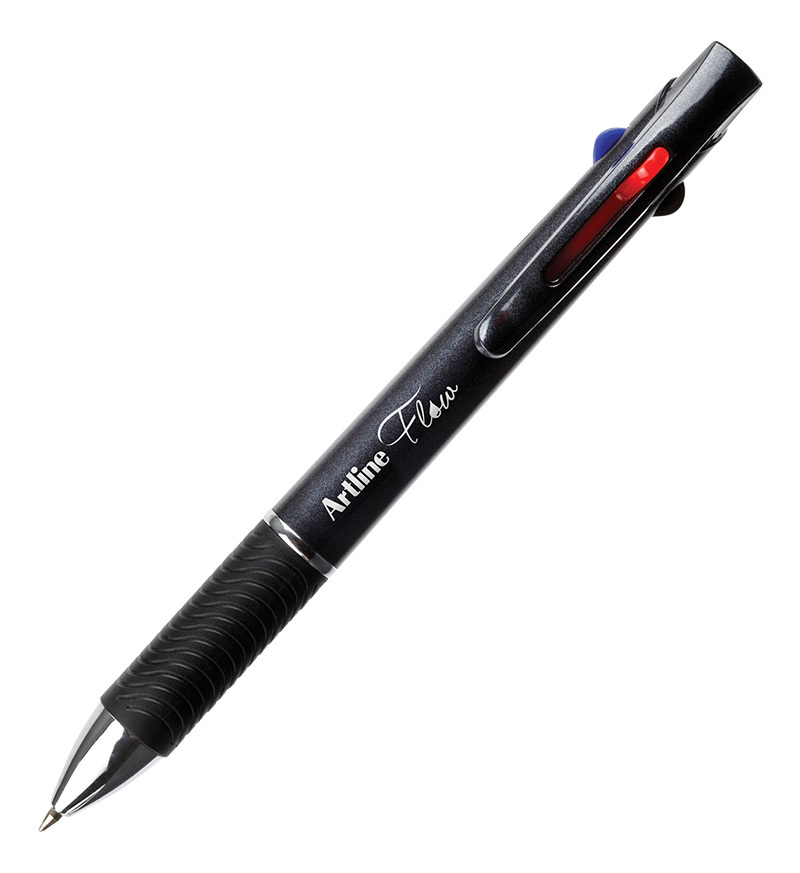 Artline Flow Ballpoint Pen - 4 Colours 12pk