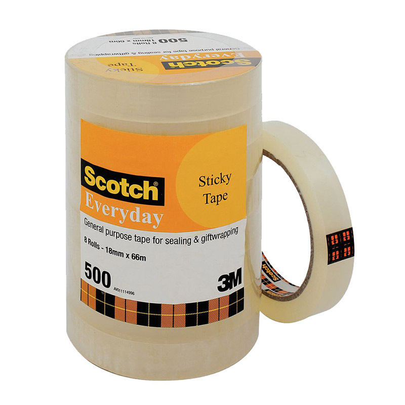 3M Scotch Sticky Tape 8pk - Large 66m x 18mm