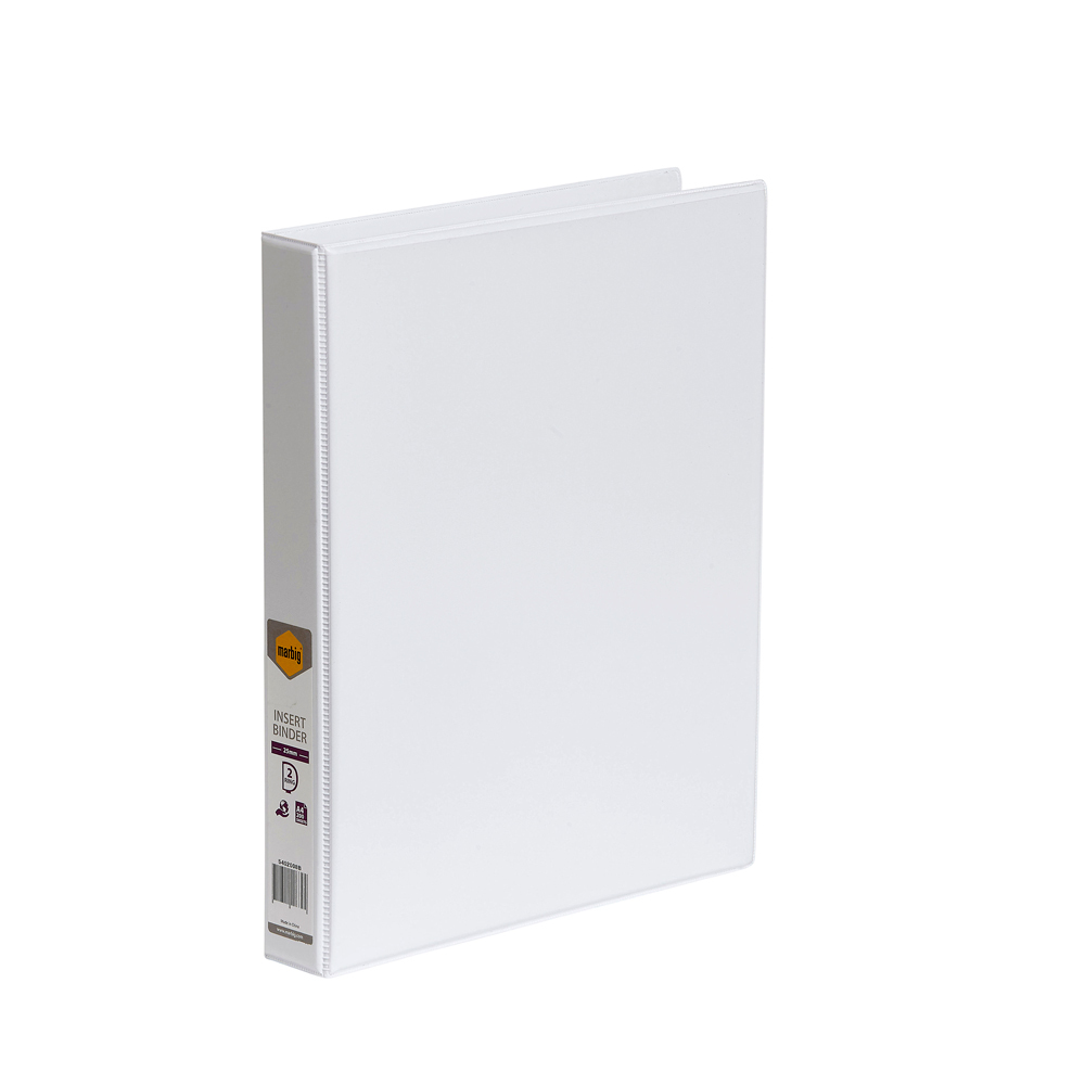 Marbig Enviro Insert Binder A4 - 25mm 2D Ring White