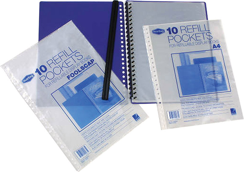 Marbig Refill Pockets for Display Books - A4 10pk