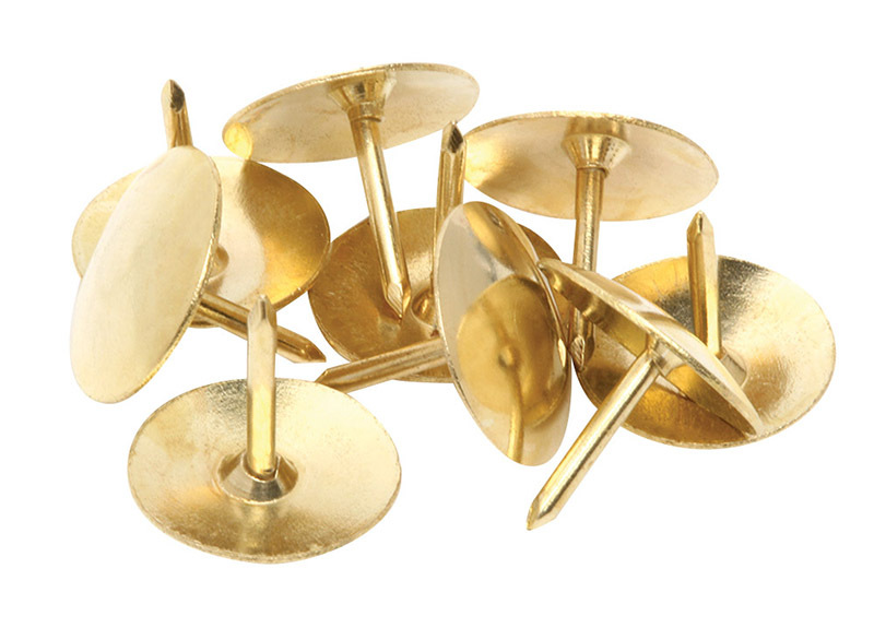 Thumb Tacks Pins - Brass 100pk