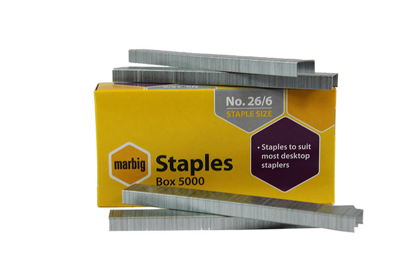 Marbig 26/6 Staples - 5000pk