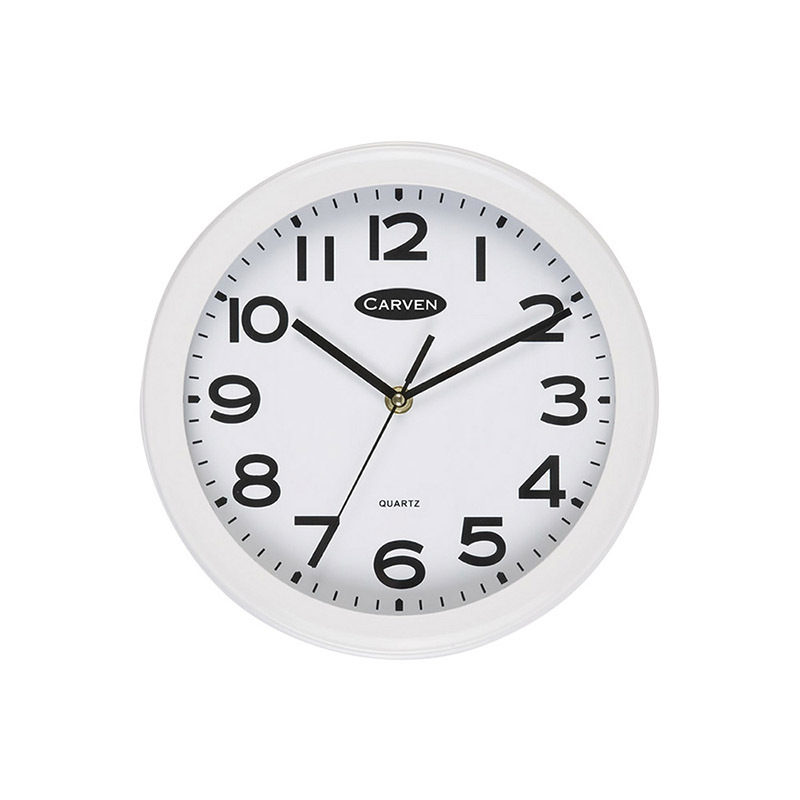 Carven Wall Clock White Frame - 25cm