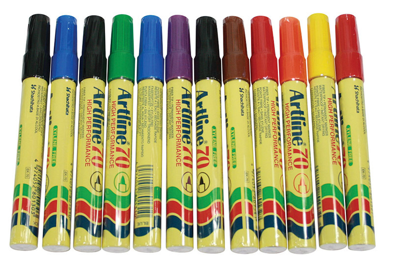 Artline 70 Bullet Permanent Marker - Assorted 12pk