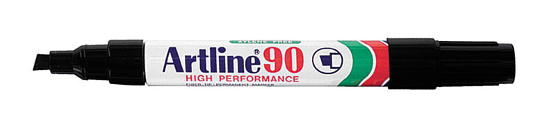 Artline 90 Chisel Permanent Marker - Black