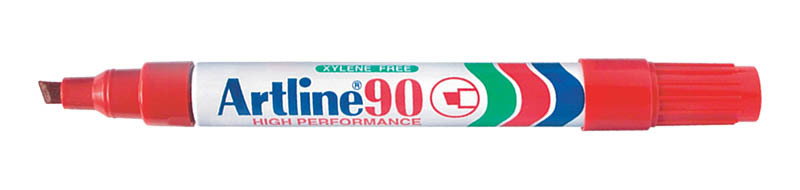 Artline 90 Chisel Permanent Marker - Red