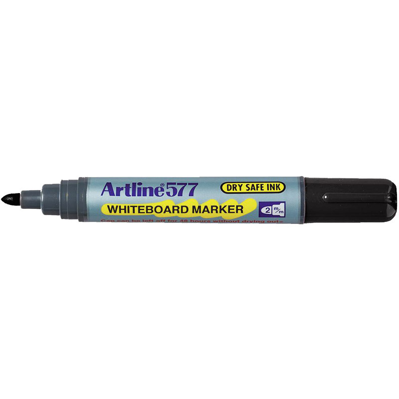 Artline 577 Bullet Whiteboard Marker - Black