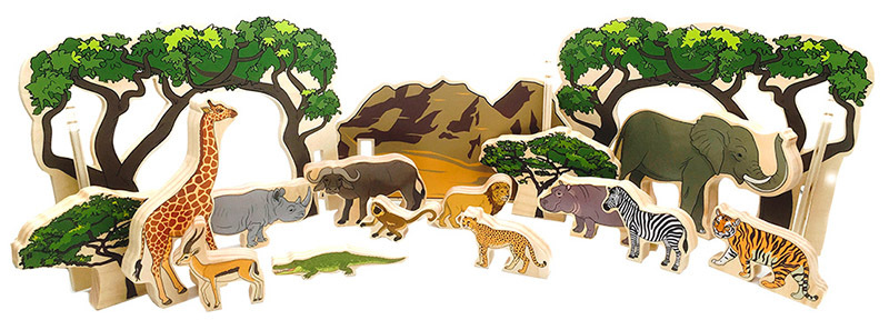 The Happy Architect Animals In The Wild - 20pcs