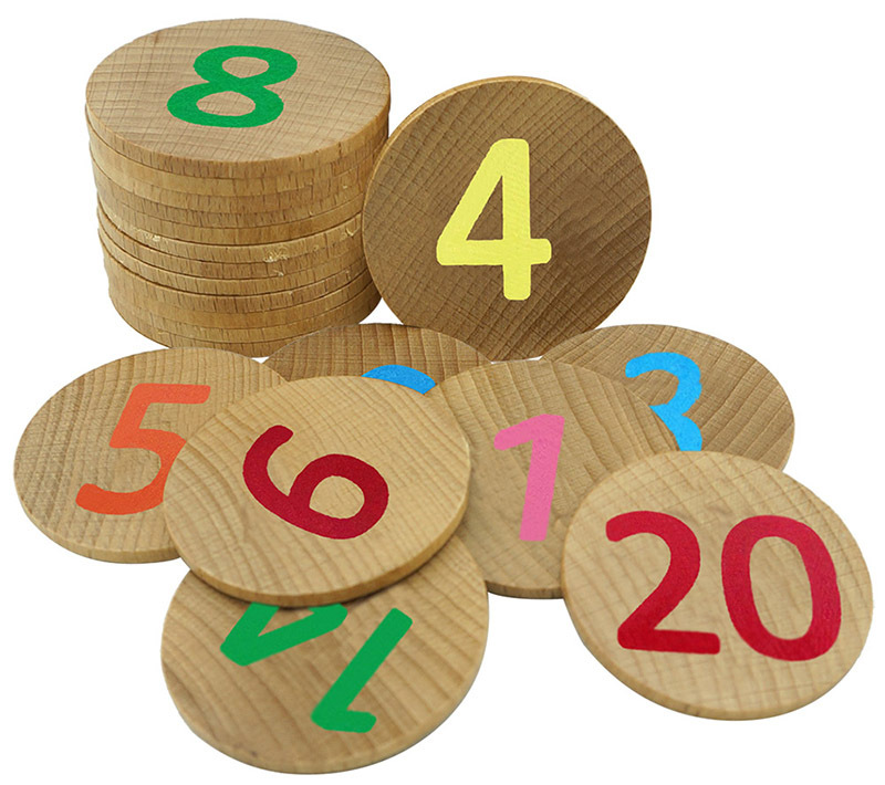 Wooden Memory Game - Numbers 1-20