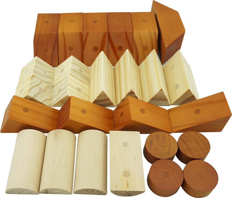 Magnetic Wooden Construction - Shapes 30pcs