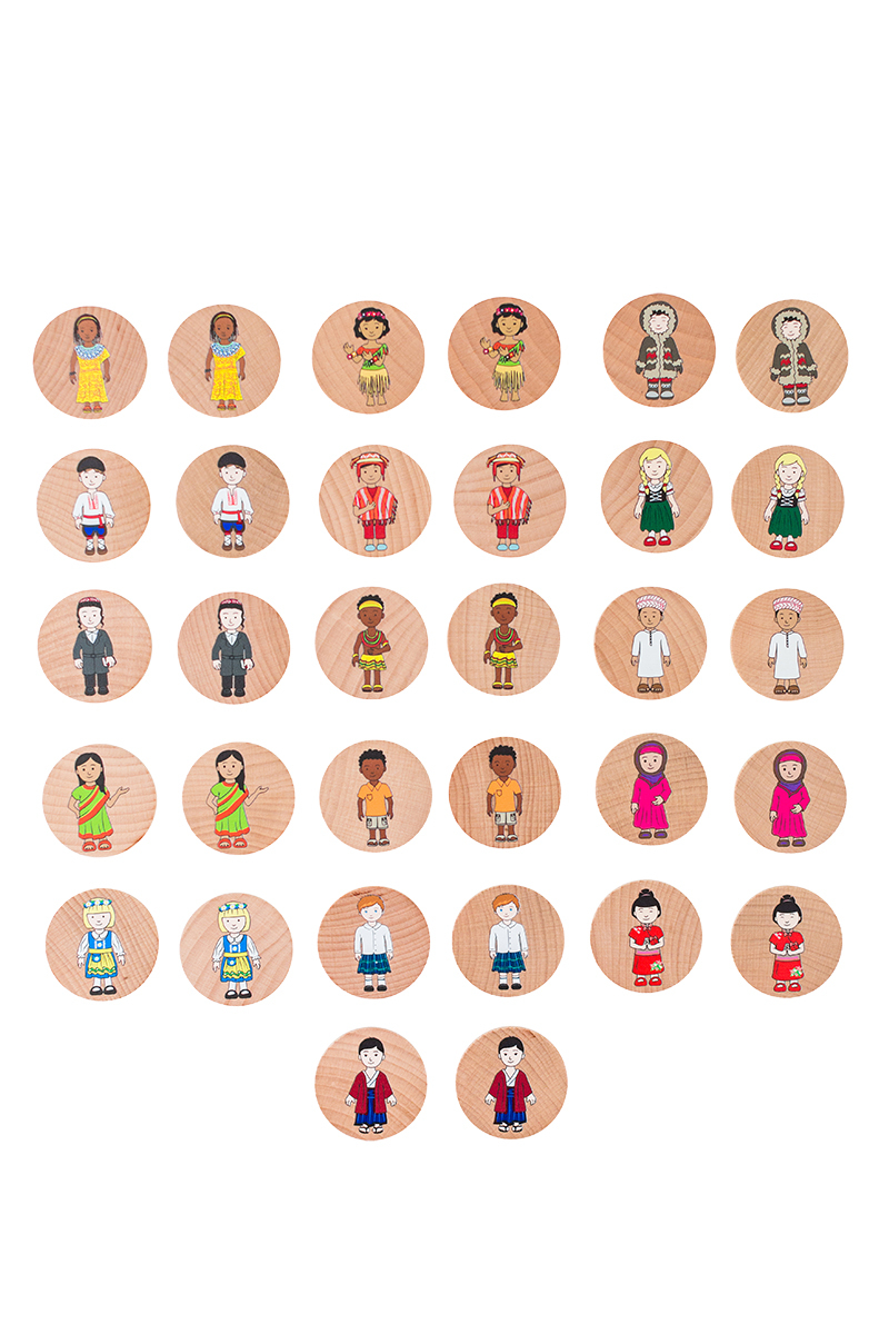 Wooden Memory Game - Children Of The World