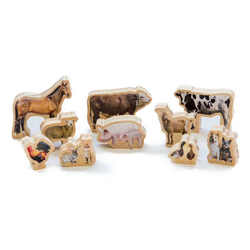 Wooden Farm Animals - 10pcs
