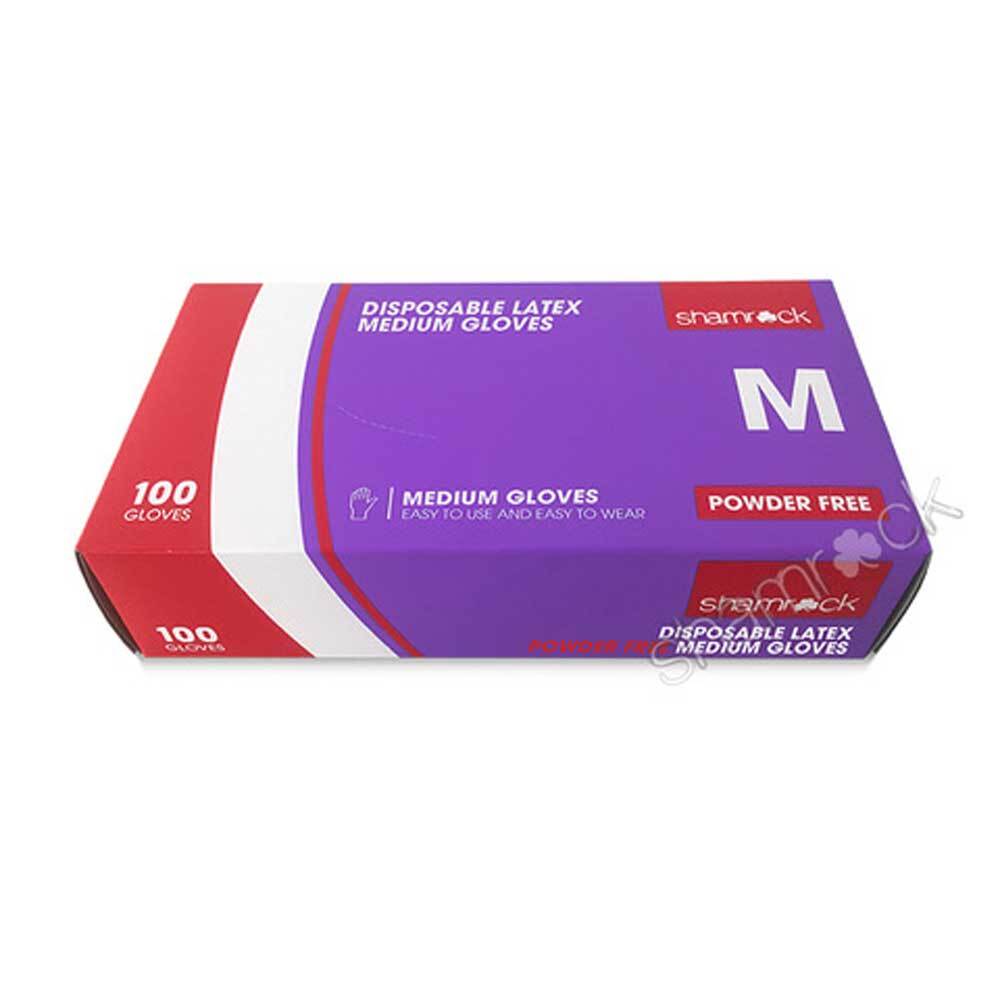 Gloves Latex Powder Free Clear - Medium 100pk