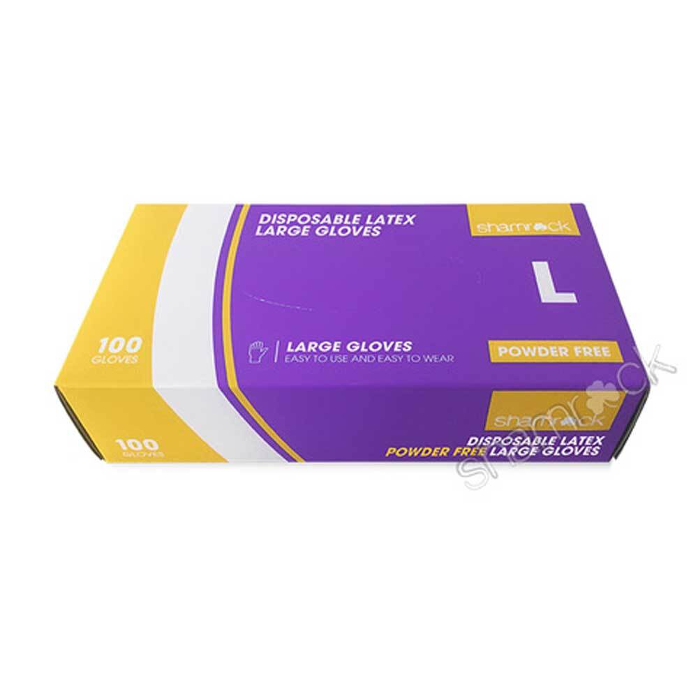 Gloves Latex Powder Free Clear - Large 100pk