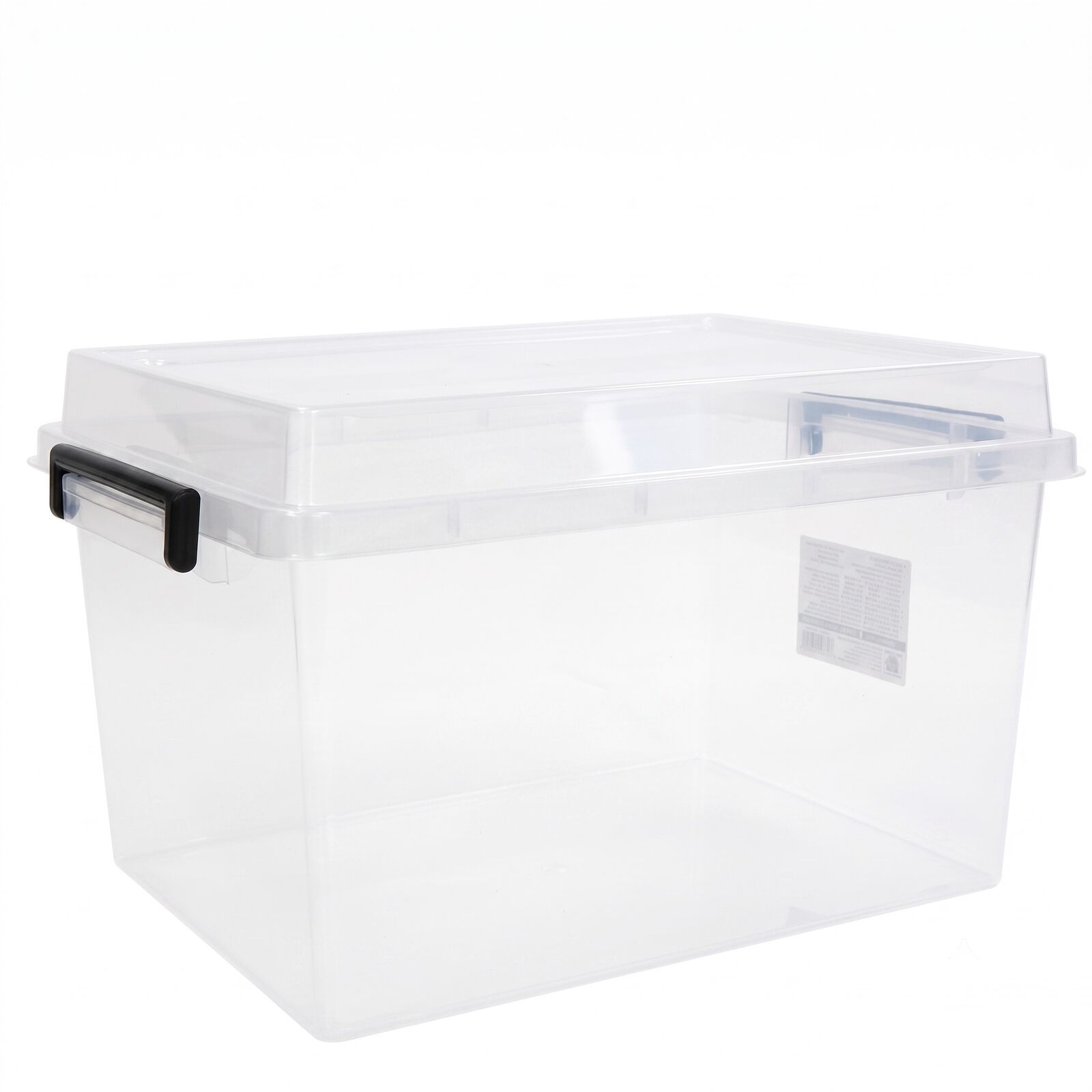 Heavy Duty Storage Container with Lid - Clear 45L