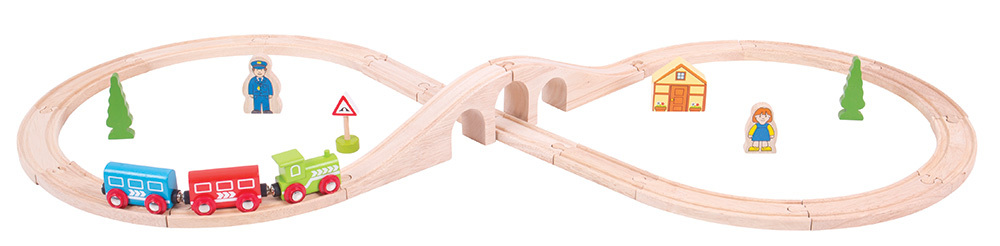 Bigjigs Figure of Eight Train Set - 26pcs