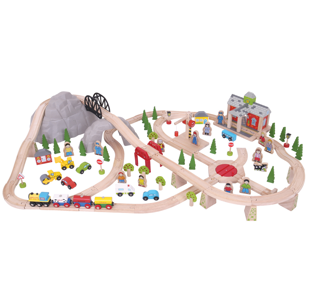 Bigjigs Mountain Railway Set - 112pcs