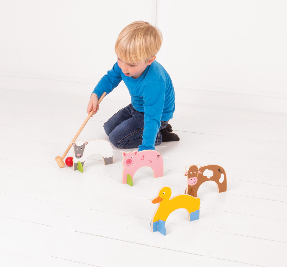 *SPECIAL: Bigjigs Farm Animal Croquet - 10pcs