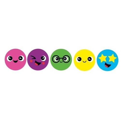 Merit Stickers 29mm 96pk - Multi Smiles