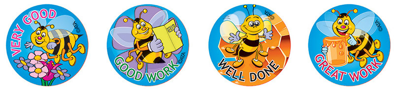 Merit Stickers 29mm 96pk - Bees