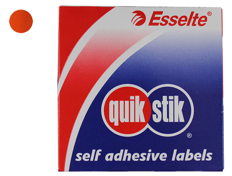 Removable Circle Stickers 14mm 1050pk - Orange