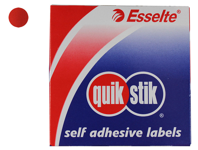 Removable Circle Stickers 14mm 1050pk - Red