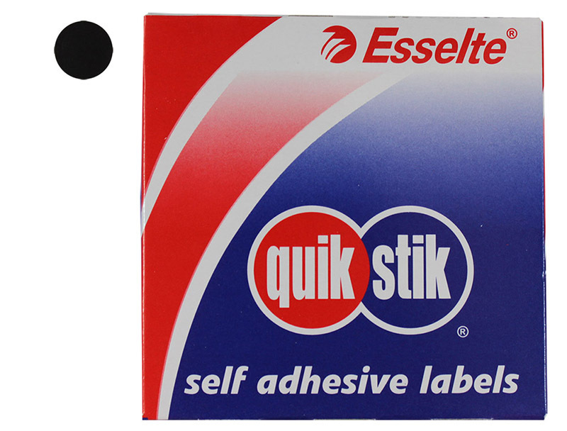 Removable Circle Stickers 14mm 1050pk - Black