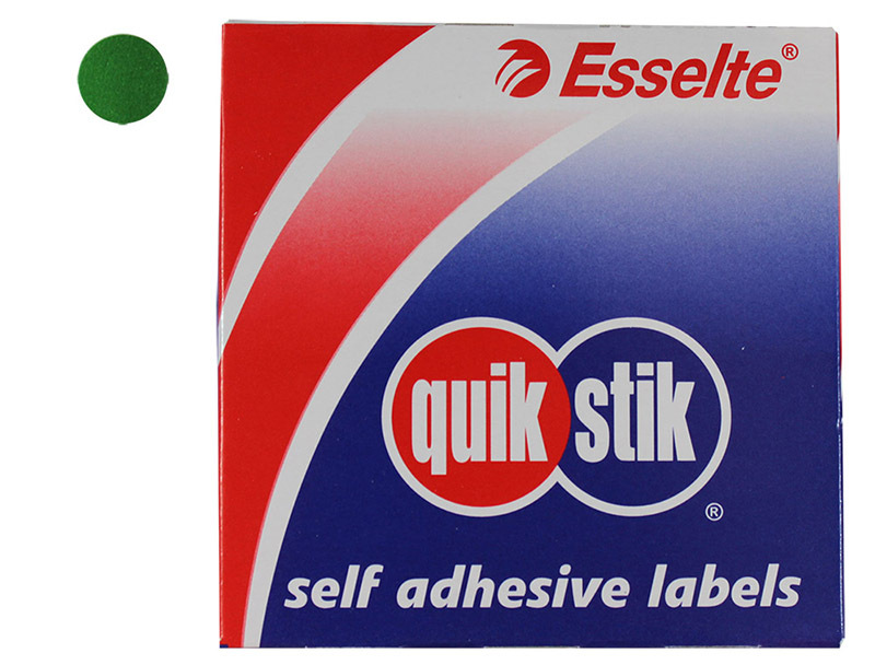 Removable Circle Stickers 14mm 1050pk - Green