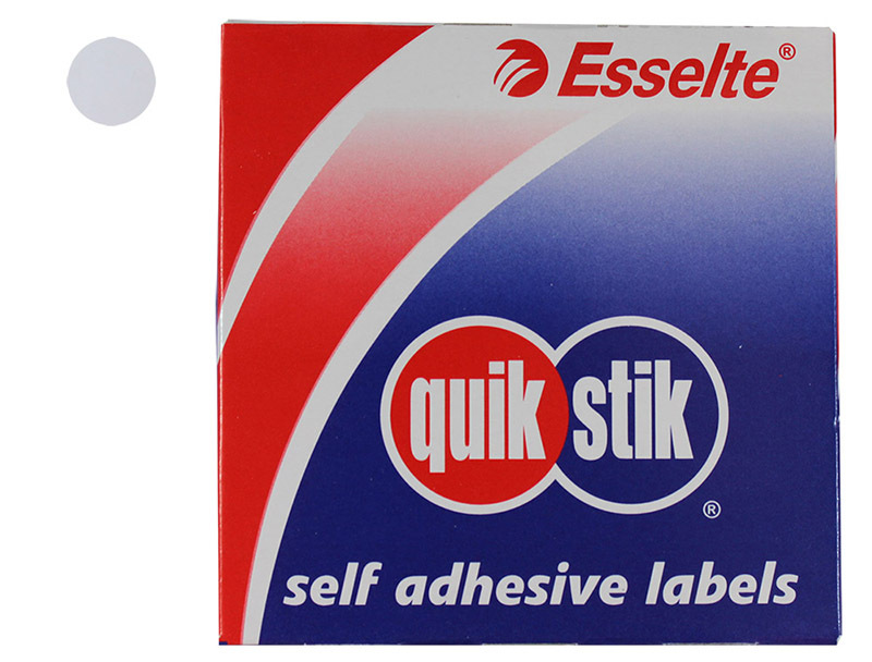 Removable Circle Stickers 14mm 1050pk - White