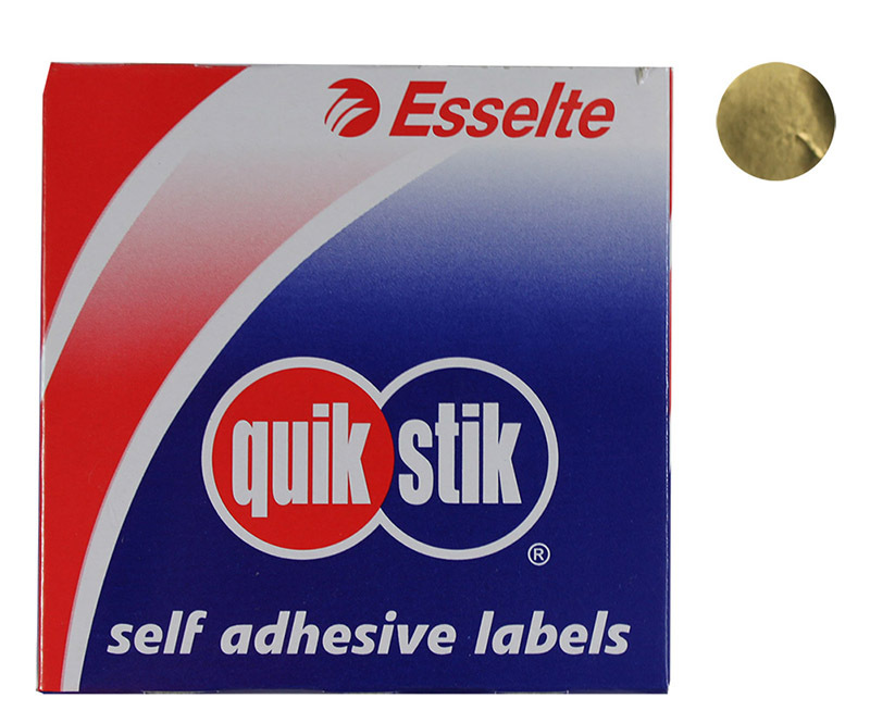 Removable Circle Stickers 14mm 650pk - Gold